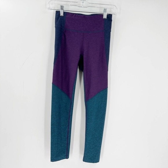 Outdoor Voices Color Block Compression Workout Leggings - Picture 1 of 9